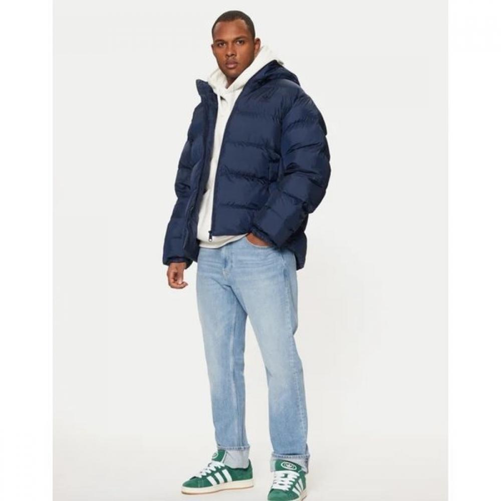 Унисекс однотонная стеганая куртка с капюшоном Iy3397