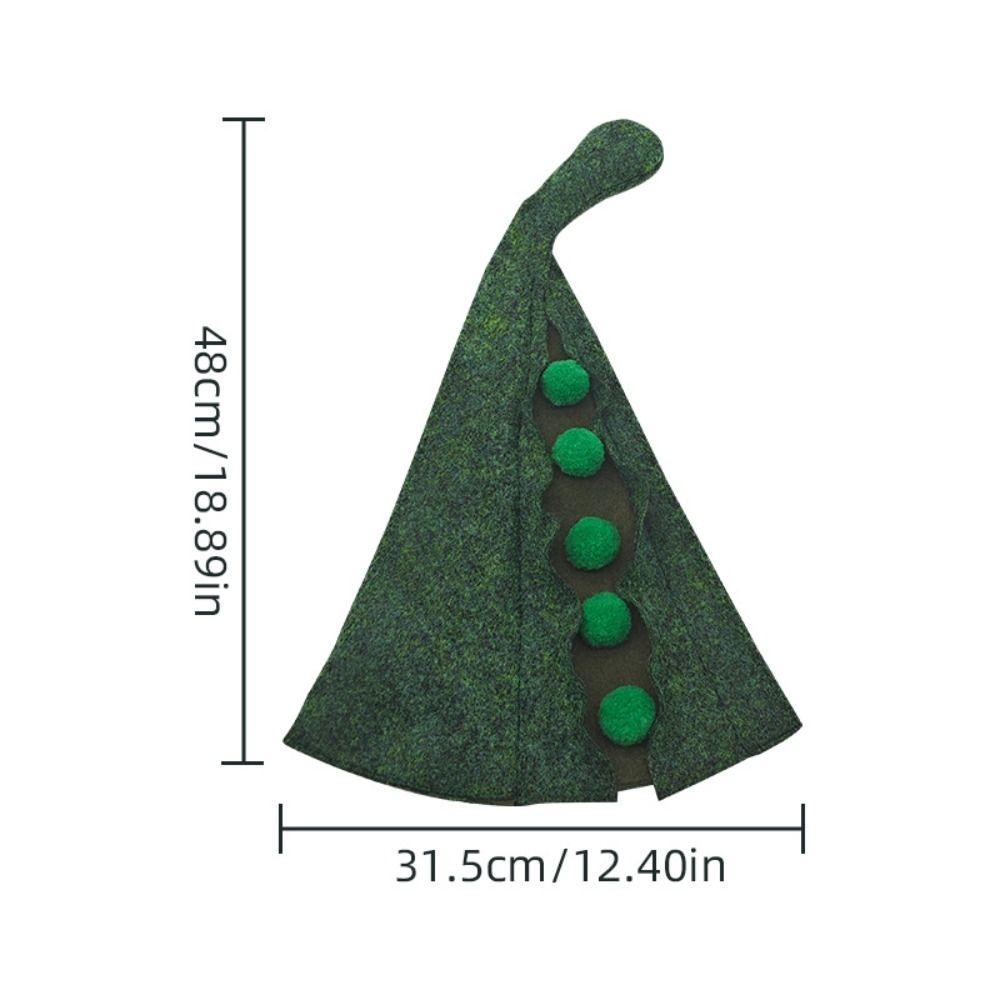 Polyester Halloween Cosplay Costume Prop Pea Wizard Role Play Caps Halloween Theme Party Props