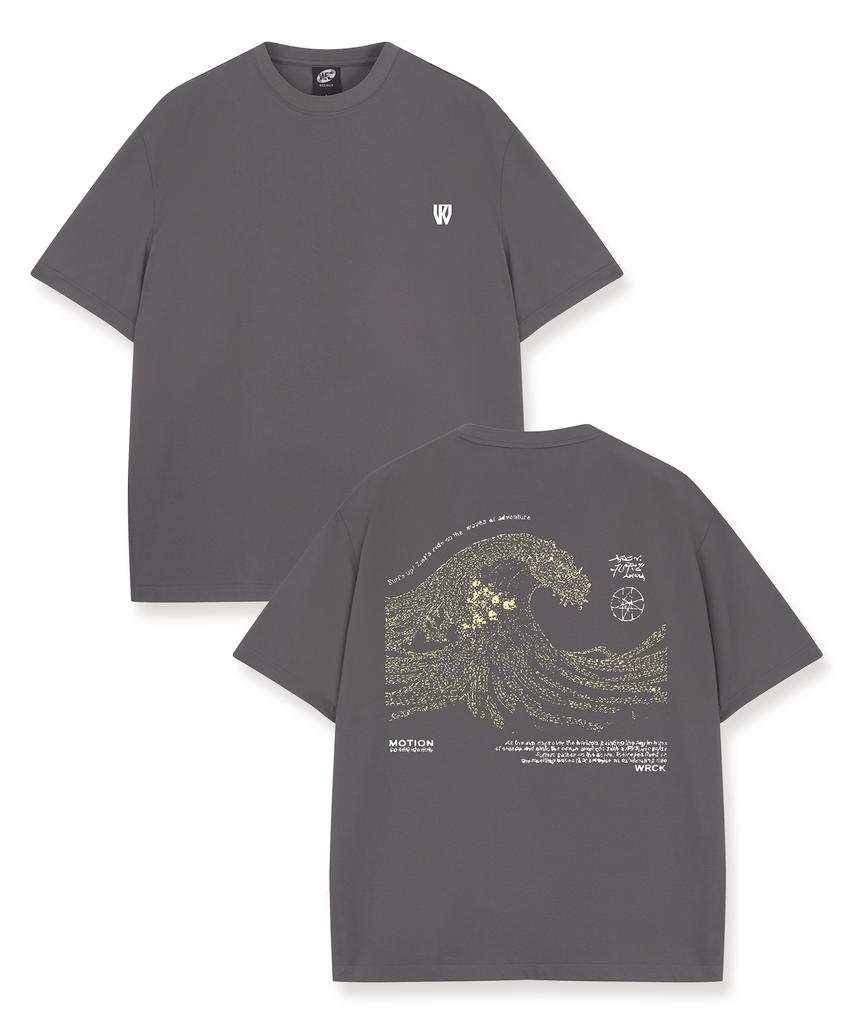 WILDROCK Motion Wave Cool Cotton Overfit Half T-Shirts