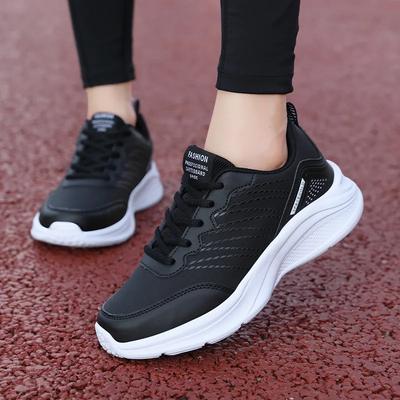 Спортивная обувь для женщин, кроссовки, черные кроссовки, спортивные кроссовки из искусственной кожи, массивные кроссовки, спортивная обувь, женская обувь