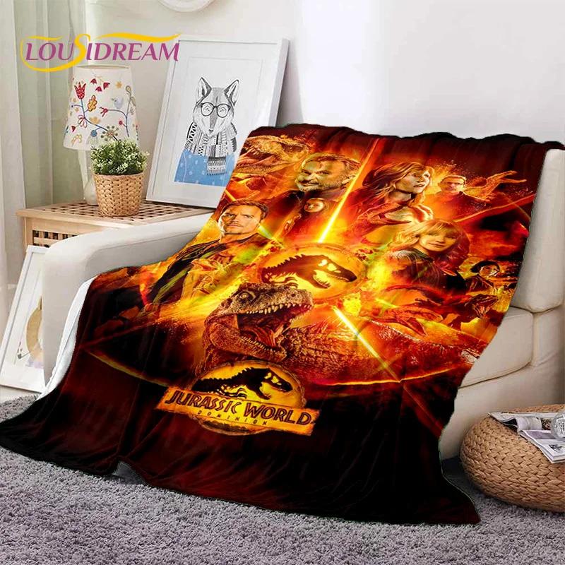 3D Мультяшное Одеяло из Мягкой Фланели с Динозаврами Парка Юрского периода для Кроватей, Спальни, Дивана, Пикника, Плед для Отдыха на Открытом Воздухе, Подарок