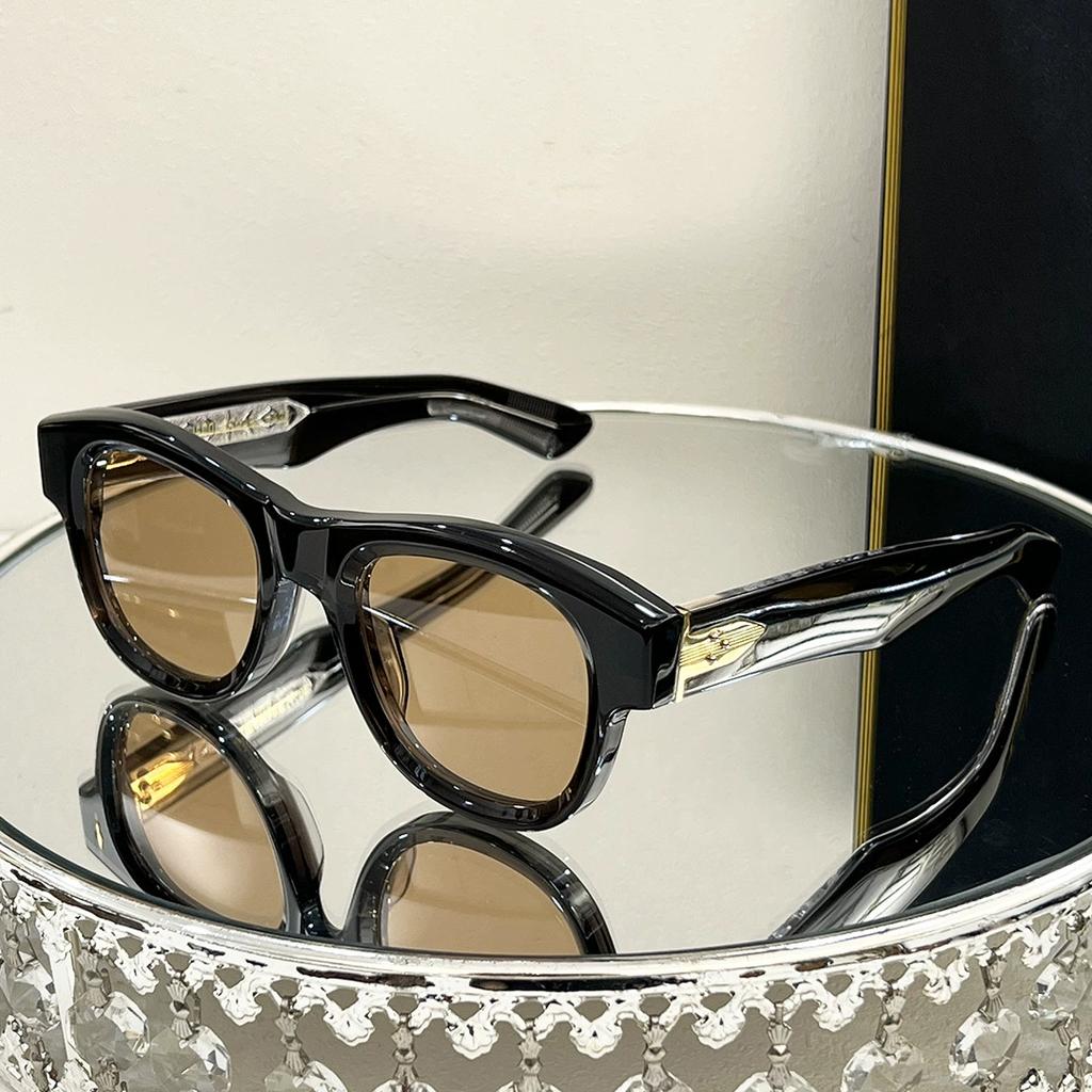 Ацетатные солнцезащитные очки CAAN для мужчин и женщин в овальной оправе, высокое качество, роскошные модные очки ручной работы в японском ретро-стиле для отдыха на открытом воздухе, брендовые очки UV400