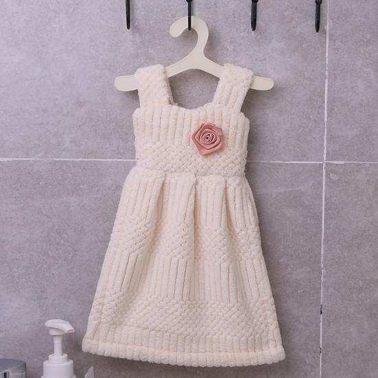 Платье принцессы в форме платья, мягкое коралловое флисовое подвесное полотенце для домашней кухни