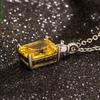 Персонализированные ювелирные изделия Ins Style Diamond Geometric Yellow Square ожерелье Простое корейское элегантное ожерелье для женщин