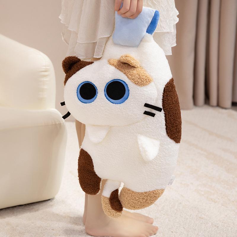 Креативная милая подушка-плед в виде кота-солнышка, плюшевая игрушка-кукла, кукла-кошка с тремя цветами, кукла для сопровождения и успокоения девочки