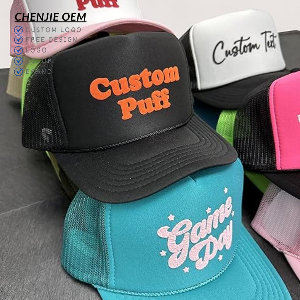 Custom Puff Print Trucker Hat Add Your Text Custom Embroidered Hat for Men Women Customizable Trucker Hat With Snapback