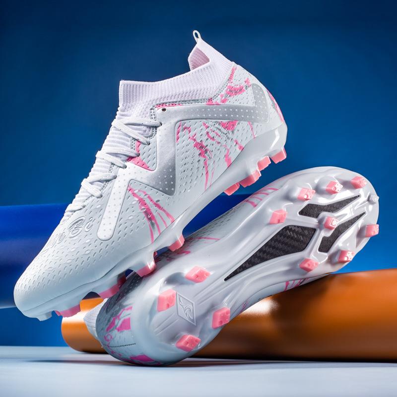 Xiyin football shoes men's high-top spikes artificial grass teen students sports shoes women
