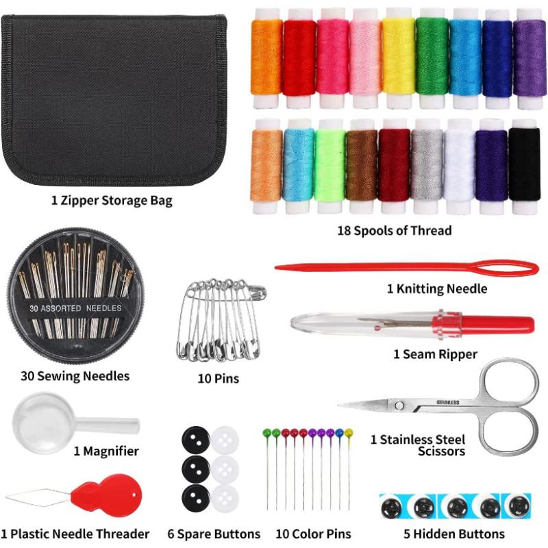 Multi-function Sewing Kits Bag DIY Sewing Tools Box Set for Hand Quilting Stitching Embroidery Thread Sewing Accessories
