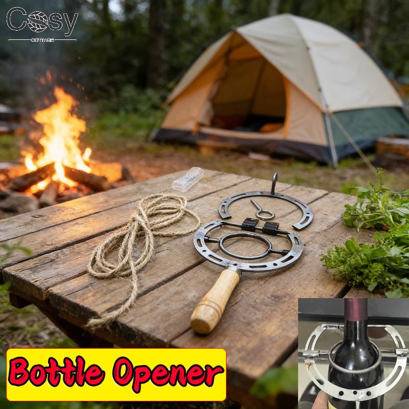 Horseshoe Wine Opener Retro Industrial Style Wall Mounted Corkscrew Multi-function Opener / Multi-tool Bar Tool Home Decoration
