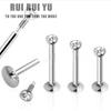 RUI RUI YU из нержавеющей стали, унисекс, серьги-гвоздики в носу, украшения для пирсинга