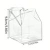 350ml Transparent Milk Box Cup Milk Box Shape Glass Cups for Juice Cute Coffee CupTea Drinkware Students Drink Festival Gifts