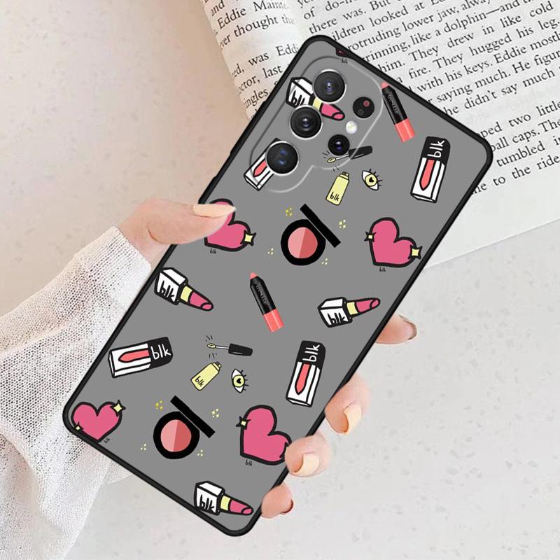 Чехол для телефона с макияжем и помадой для Samsung Galaxy S25 S23 S30 S8 S21 S20 FE S24 S22 Note 10 20 Plus lite Ultra