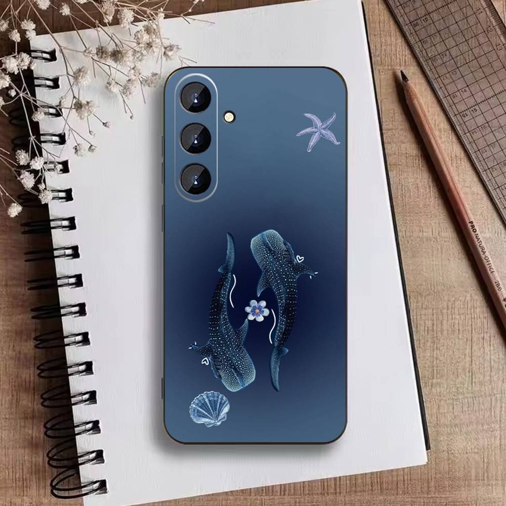 Чехол для телефона 'Падение кита' Для Samsung Galaxy A73, A72, A71, A70, A52, A51 Другие Мягкий черный чехол
