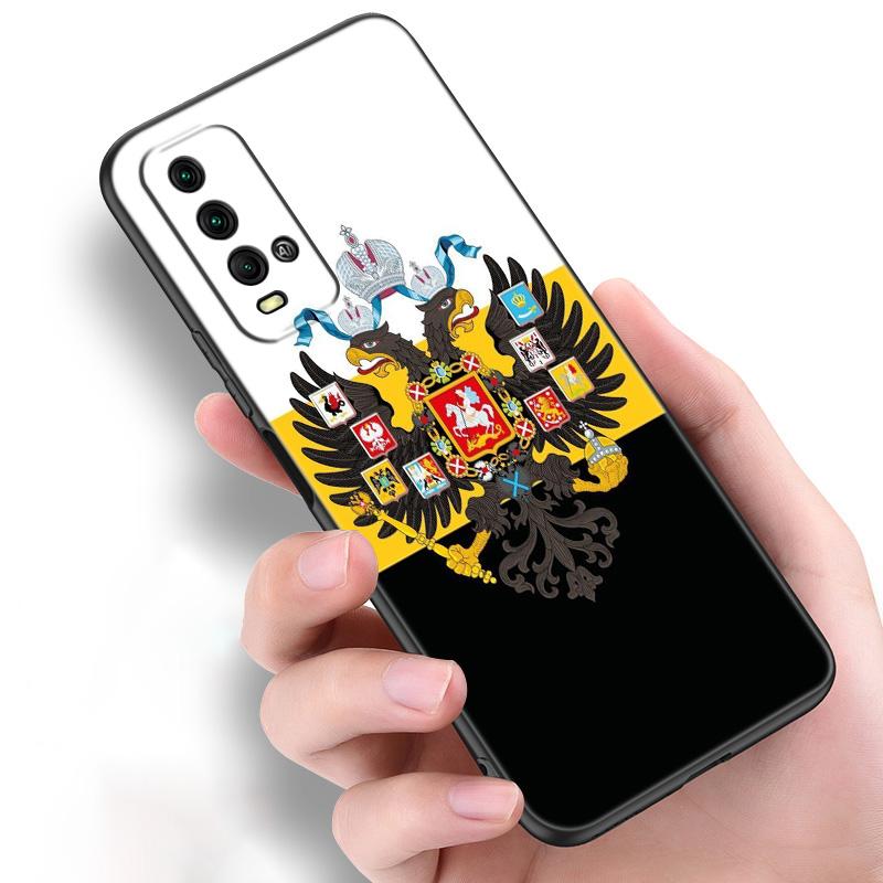 Силиконовый чехол для телефона с эмблемой российского флага для Xiaomi Redmi Note 11 10 9 8 Pro 11T 10T 10S 9S 8T 9 9A 9C 9T, черный чехол