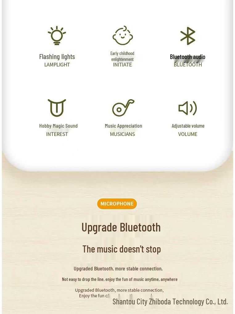 Детский милый микрофон-караоке с беспроводным Bluetooth и динамиком в виде цыпленка - Игрушка «Все в одном» для пения и музыки.