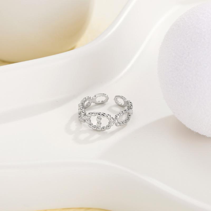 Открытое кольцо из титановой стали не выцветает, регулируемое позолоченное легкое роскошное кольцо из нержавеющей стали