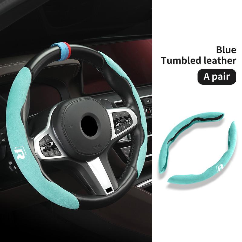 UNYDV1 Leather Car Steering-wheel Cover Anti-slip Steer Wheel Cushion For Volkswagen VW Golf Jetta Passat mk4 mk5 mk6 CC B5 B6 B7 Golf