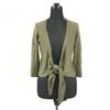 Кардиган с рукавом 3/4 из 100% шелка/Женский размер P/Хаки/(ИСПОЛЬЗОВАЛ)