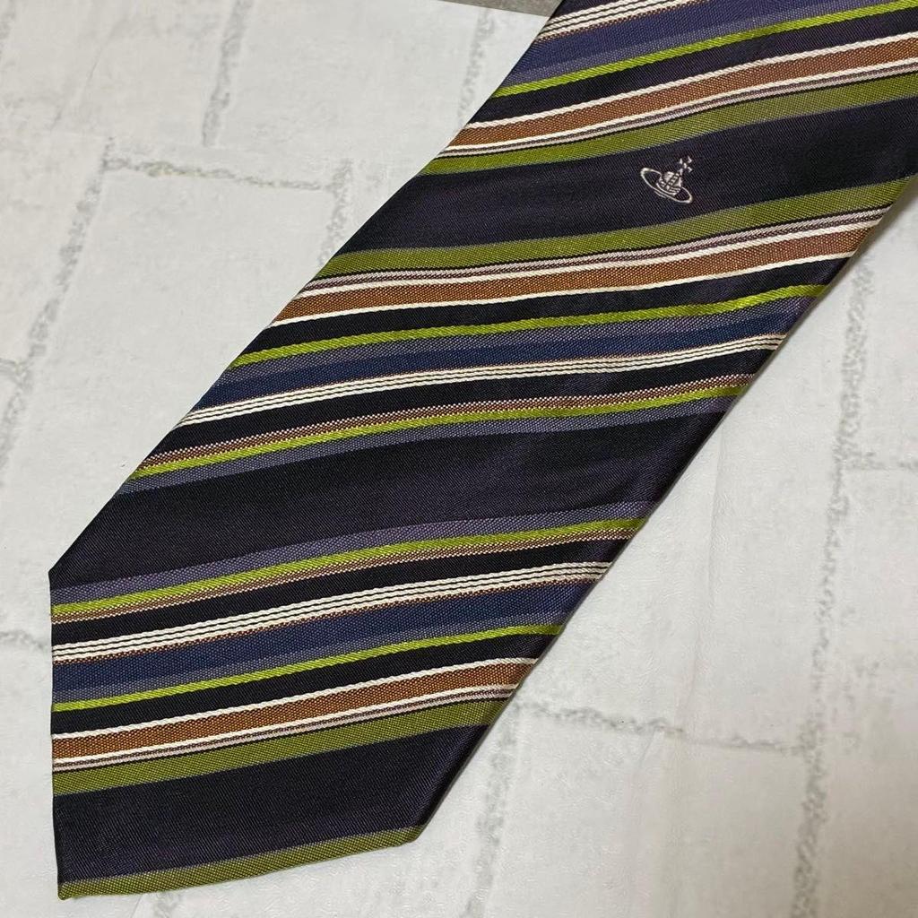 Used Vivienne Westwood Vivienne Westwood Tie Striped Orb Logo