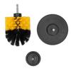 Drill Brush Attachment Set Nylon Hair Power Scrubber Brush Floor Tile Cleaning Tool Yellow