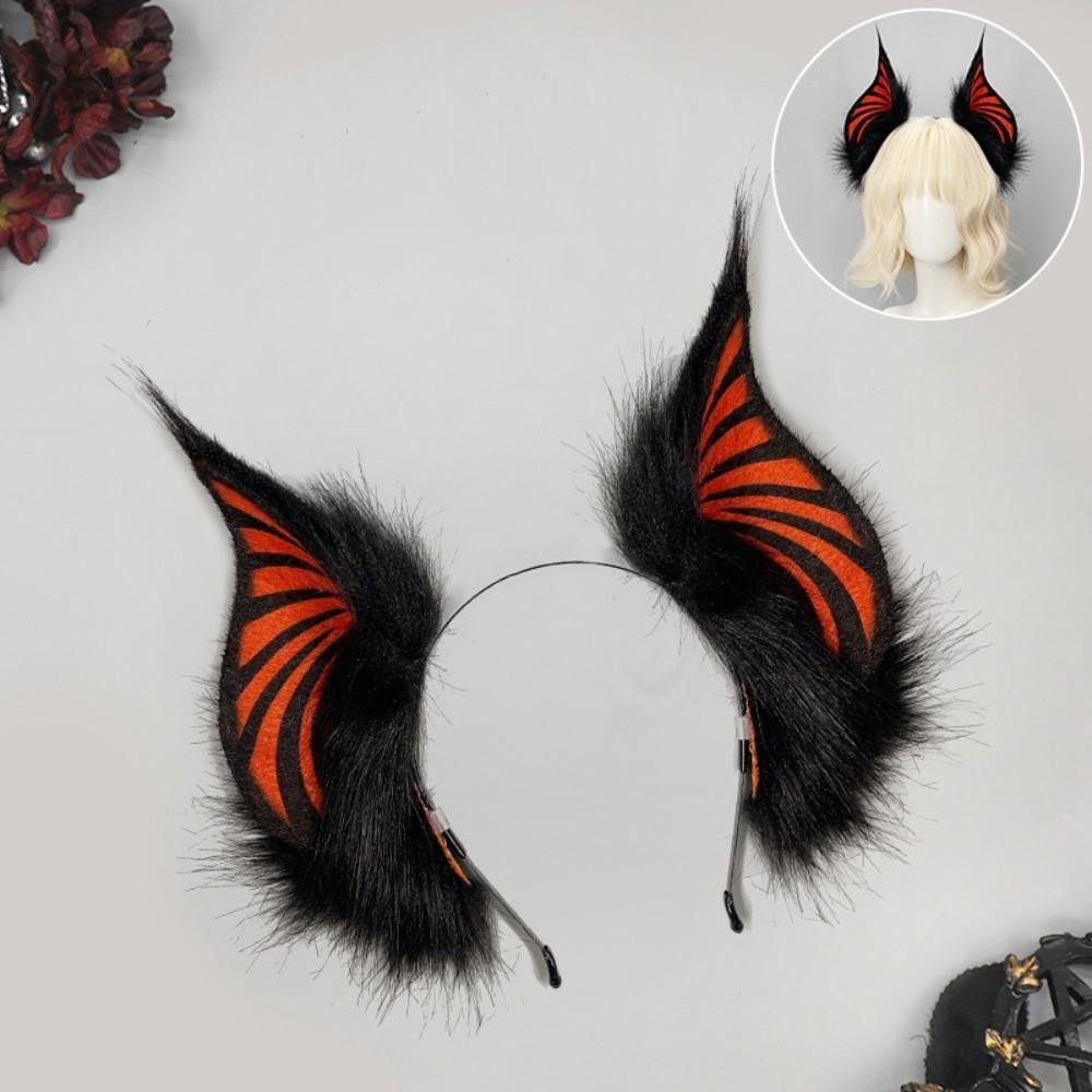 Soft Bat Headband Plush Cosplay Ears Headband Comfortable Plush Headband Stage Performance