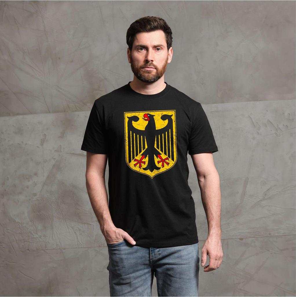 Германия Футболка Мужская Женская Футболки Топ Немецкий орел Герб deutschland патриотическая футболка