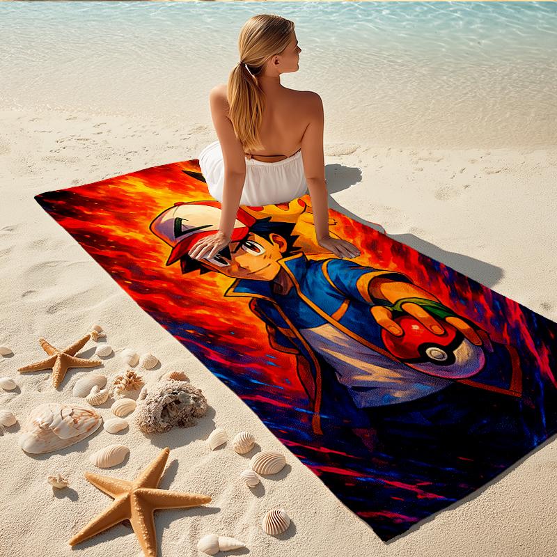 1Pc Pokmon Adventure Beach Towel Quick Dry Multiuse For Beach Pool Gym Yoga Home Travel Christmas Halloween Xmas Gift N148