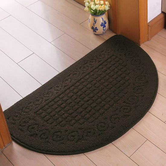 Nordic Cute Semi-Circular Non Slip Absorbing Outdoor Door Maters for Bathroom