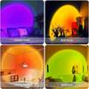 Sunset Ambient Light LED Night Light Projection Light 16 Colors RGB with Remote Control, Bedroom and Living Room Decoration Romantic Sunset Light