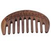 Расческа из сандалового дерева, массажная деревянная расческа для прямых и вьющихся волос с очень широкими зубцами, карманная расческа для бороды