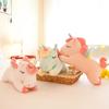 Doll Cute Unicorn Doll Rainbow Horse Plush Toy Girls Birthday Gift Leg Clip Baby
