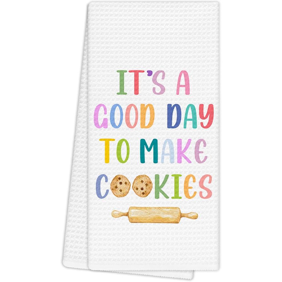 Boho Rainbow Coking Kitchen Towels, Cookie Baker Gifts Hand Towels for Bakery Bakehouse Decor,Gifts for Baking Lovers Women Bakers Dishcloths Dish