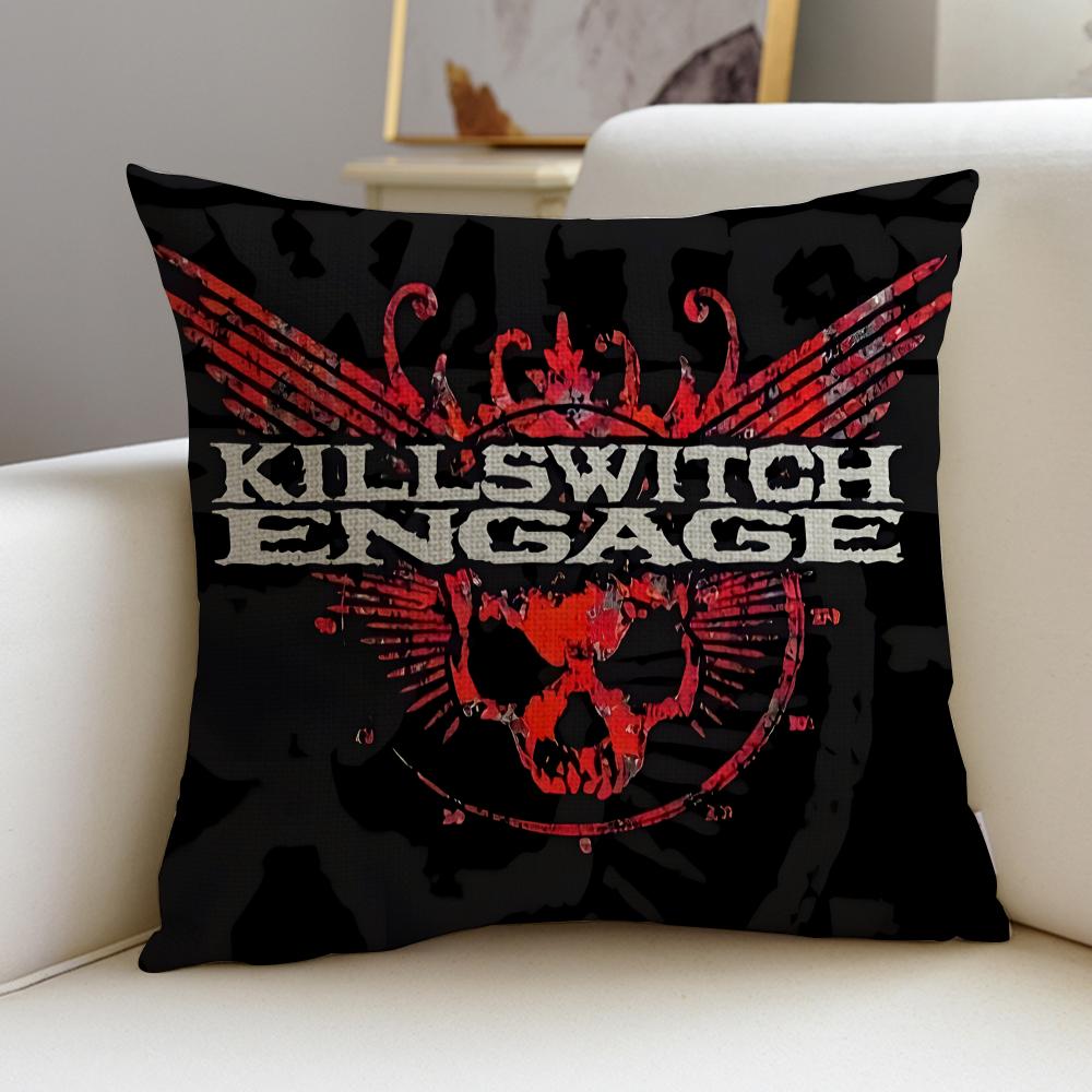Metal KKillswitch EngageS Cushion Cover Breathable and skinfriendly linen pillowcase square removable and washable cushion