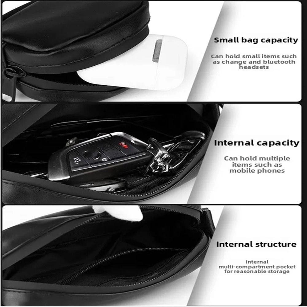 Высококачественная черная сумка через плечо Унисекс Сумки на грудь для мобильного телефона Модная мини-сумка на плечо для пары