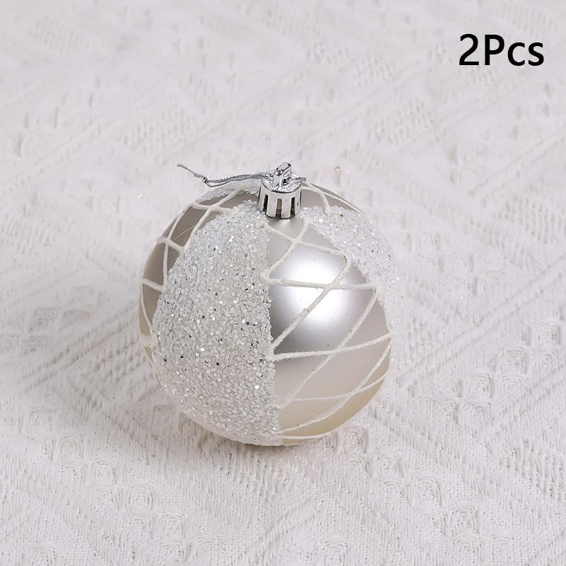 2 шт. Рождественские шары, украшение своими руками 6/8 см, подвеска в виде рождественской елки, декор для вечеринки, Новый год 2024, подвесные подвески