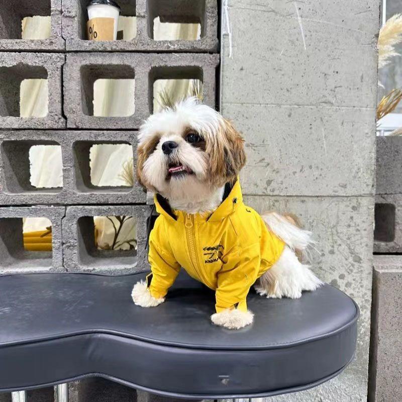 Dog Jacket Ancestor Dog Autumn and Winter Velvet Teddy Than Bear Schnauzer French Bucket Windproof Warm Pet Clothes