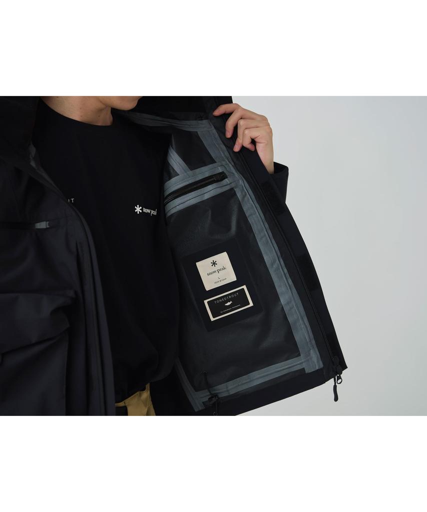 Куртка вейдерсная Snow Peak Toned Trout 3L, размер идеально подходит для улицы и кепки, LBLACKTT2510-JK01, кемпинг, активности, фестивали.