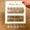 Hot-selling European and American metal earrings set, women's animal butterfly snake shape niche earrings set
