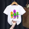 2024 New Dinosaur Barney Friends Boys' And Girls' T-shirts Cartoon Animation Children's T-shirts Fashion Cute Children's Clothes