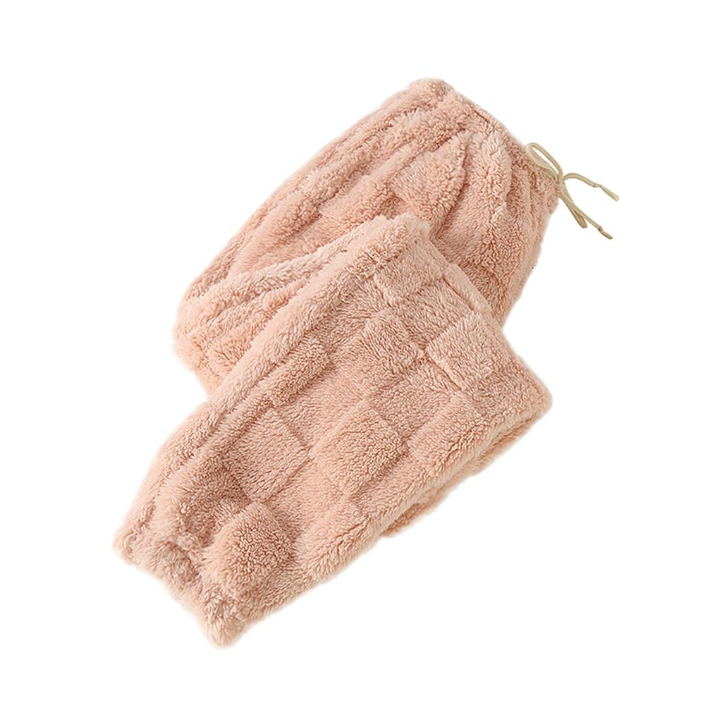 Женские термофлисовые карманы пижамные теплые повседневные брюки домашние пижамные штаны