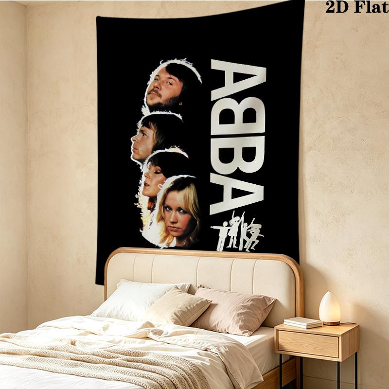 Abba Movie Wall Tapestry Aesthetic Wall Hanging Printed Fabric Blanket Decorative Tapestries For Bedroom Living Room Home Decor