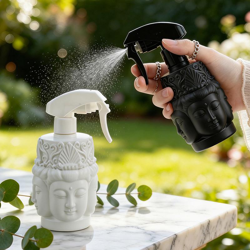 Multi Face Buddha Head Resin Spray Bottle Embossed Plant Water Mister for Garden Watering Household Cleaning Desktop Home Decor