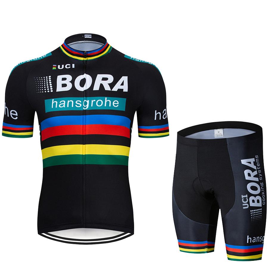 Cycling Clothes Jersey Men Set Summer Clothing Man Laser Cut Uniform Pants Bicycle Equipment Sportswear Pro Team