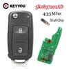 KEYYOU 434MHz ID48 Chip 5K0837202AD Car Remote Key for Volkswagen GOLF PASSAT Tiguan Polo Jetta Beetle Hella