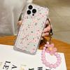 Мягкий цветочный чехол для Samsung A55 5G A54 A53 A73 A34 A33 A15 A14 A13 S24 Ultra A12 A32 A52 S23 S22 S21 S20 FE ремешок на запястье