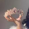Luxurious and elaborate crown hair accessories, birthday dress crown, bridal wedding hairstyle headband, decorative headpiece