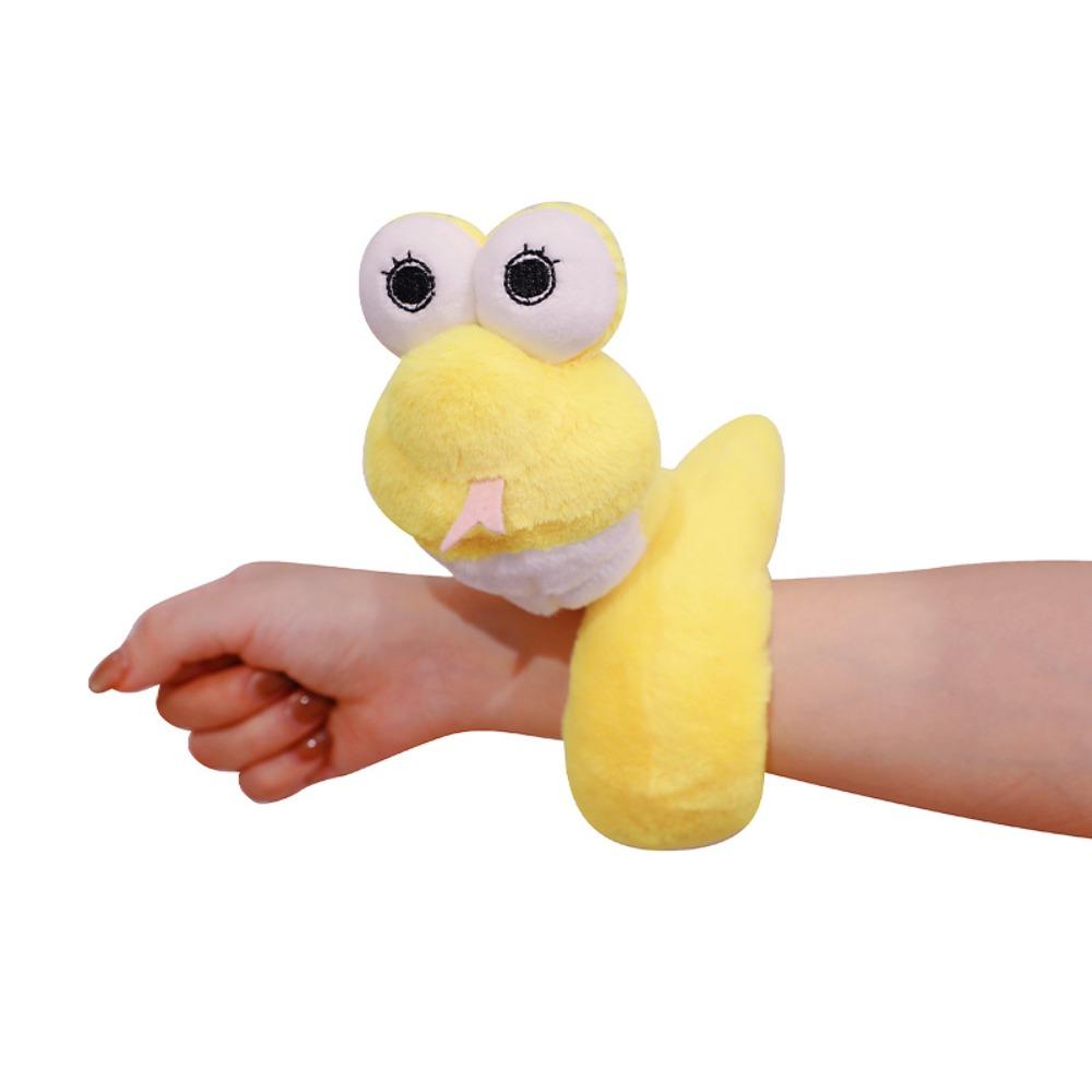 Wrist Style Plush Doll Slap Bracelet Simulation Snake Plush Wrist Band  Kids