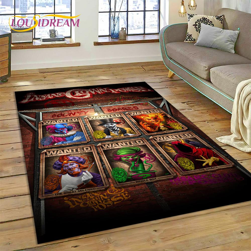 Insane Clown Posse Icp Джагло Рэп Метал Ковер Коврик для Спальни Гостиной Дома Декорация для Дивана, Детский Большой Декор Напольный Коврик