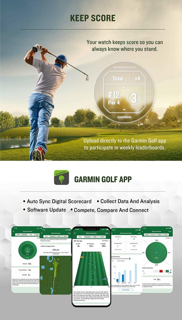 GARMIN Golf Navigation GPS Approach S12 Белый Японский Маленький [Оригинальный продукт] 010-02472-22