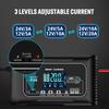 HTRC 20A 12V-24V Умное зарядное устройство для аккумуляторов мотоциклов, автомобилей, ремонт автомобильных и мотоциклетных свинцово-кислотных, AGM, GEL, PB, литиевых LiFePo4 аккумуляторов
